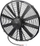 Ventilator SPAL Fan 405mm, efikasitet i lartë, fryrës axial, i zi