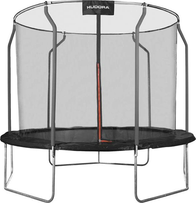 Trampolinë Hudora First Trampoline 300V, 300 cm, me rrjetë sigurie, e zezë