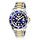 Orë dore Invicta Pro Diver, kuarc, çelik inox, ari blu