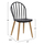 Set tavolinë 5-pjesësh 110×70×76 cm Sonama këmbë të zeza & karrige PP e zezë (HM11010), zezë