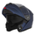 Helmetë moto Nox N967, flip up me vizor, blu mat, M