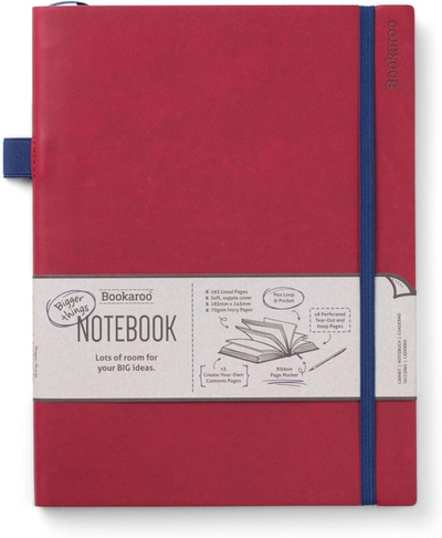 Bookaroo Bigger Things Notebook Journal Dark Red