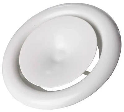 Valvul kontrolli ventilimi Oland KE-160, pa kornizë, dalje ajri, e bardhë