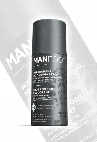 Deodorant për këmbë ManFoot Shoe and Foot, antibakterial, 150ml, gri