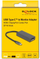 Adapter video Delock USB Type C në HDMI DisplayPort, 8K, 16cm, gri