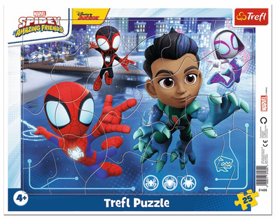 Puzzle Trefl Spider Man Framed, 25 copa, shumëngjyrësh