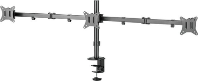 Mbajtës tavoline për 3 monitorë LogiLink BP0173, 17"-27", VESA 75x75 100x100, i zi