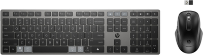 Set tastiere dhe mi HP 725, pa kabllo, i rikarikueshëm, i bardhë