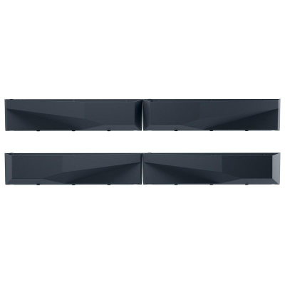 Set vazo vertikale Prosperplast Flowerpot, 4 module, antracit
