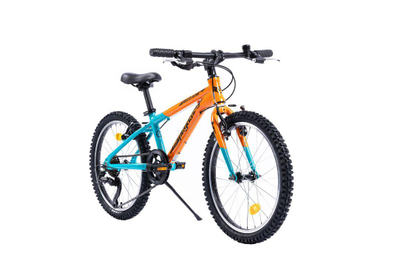 Bicikletë për fëmijë Pegas Mini Drumet 20", MTB, 21 marshe, portokalli smerald