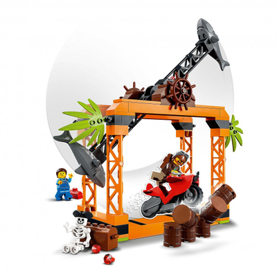 Set lodra LEGO City Shark Attack Showdown 60342, garë me motor uji, për fëmijë