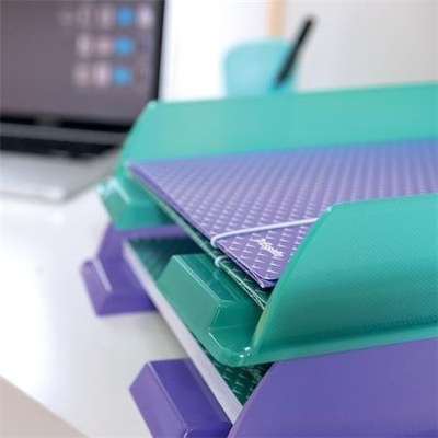 Dosje dokumentesh ESSELTE Colour Breeze, A4, kapak kartoni me elastik, blu