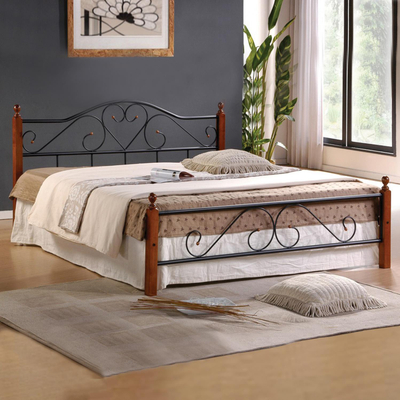 Shtrat metal druri CANDY HM305, 150x200 cm, i zi dirty oak