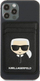 Portofol magnetik telefoni Karl Lagerfeld Saffiano Karl Head, për karta, i zi