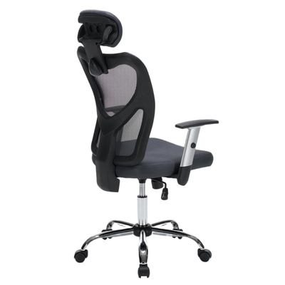 Karrige zyre Cuore HM1207.02, mesh ergonomike, mbështetëse koke, gri e zezë
