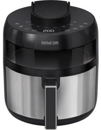 Fritezë me ajër të nxehtë Sencor SFR 5010BK, 1500W, 5L, e zezë inox