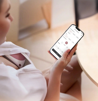 Pompa gjiri MOMCOZY M9 Mobile Flow, elektrike, njëfishe, rozë e bardhë