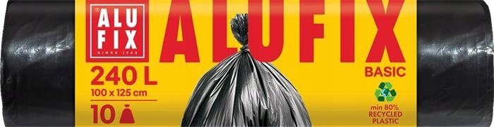 Thasë mbeturinash Alufix Economy, 240L, 10 copë, të zinj