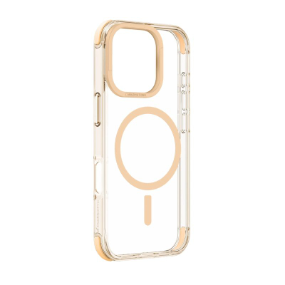 Футрола за телефон Amazingthing Omni Mag за iPhone 16 Pro Max, MagSafe, проѕирна, розе голд