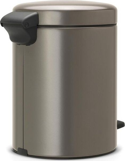 Kosh me pedale Brabantia NewIcon, 5L, çelik, platin i zi