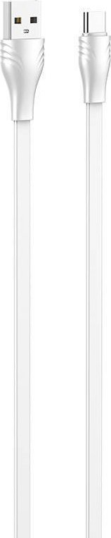 Kabllo USB në USB-C LDNIO LS552, 2.1A, 2m, e bardhë