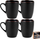 Set filxhanësh qeramike Vilde Ceramic Black, 400 ml, 4 copë, të zinj