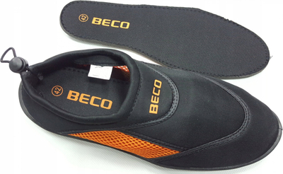 Këpucë uji BECO, neopren, nr 42, të zeza portokalli