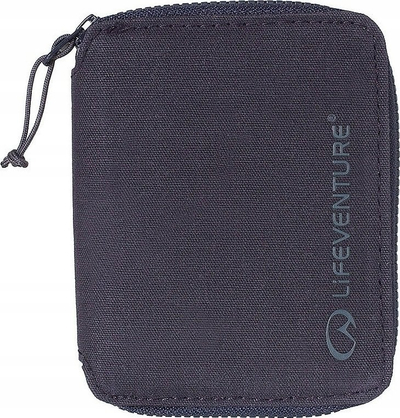 Portofol Lifeventure RFiD Bi-Fold, material i ricikluar, me zinxhir, gri e errët