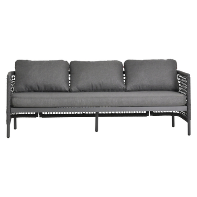 Set lounge kopshti SONDRA HM6251.01, 4 pjesë, alumini me litar dhe jastëkë, gri