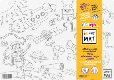 Тапет за бојадисување Funny Mat Space, 25 x 35 cm, повеќе бои
