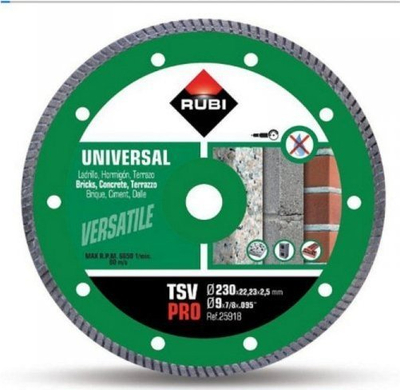 Disk prerës RUBI Pro 25918, 230mm, për ndërtim, gri