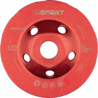 Rrotë bluarëse diamanti Smart SM-10-125G2R, 125mm, për beton dhe gur, gri