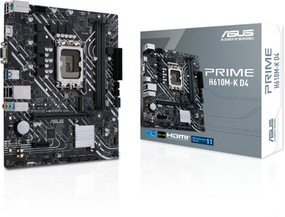 Pllakë amë ASUS PRIME H610M-K D4 (DDR4) - Intel H610