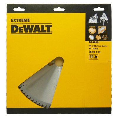 Teh rrethor Dewalt DT4288, 305mm, 80 dhëmbë, argjendtë