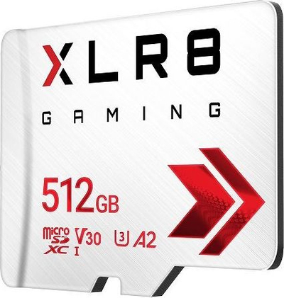 Мемориска картичка microSD PNY XLR8 Gaming, 512GB, UHS I A2, бела