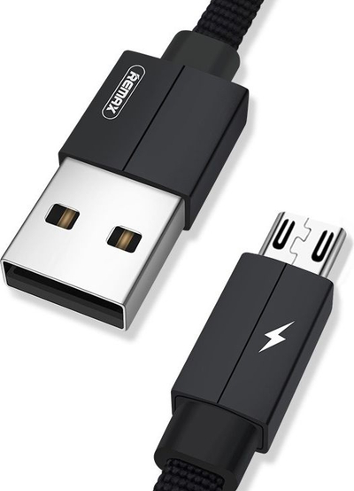 Kabllo microUSB Remax Kerolla RC-094m, 1m, 2.4A, e zezë