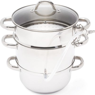 Tenxhere për lëngje Konighoffer, 5L, çelik inox, për induksion, argjendtë