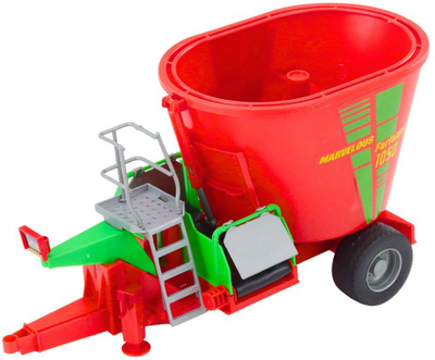 Traktor lodër me rimorkio dhe mikser, 60cm, i kuq