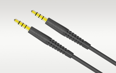 Kabllo audio BUDI me Jack 3.5 mm, 1.2 m, e zezë