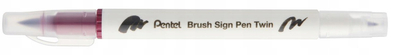 Stilolaps brush Pentel Sesw30C, dy maja, për kalligrafi, e kuqe e errët