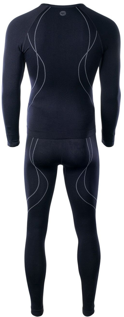 Të brendshme termike Hi-Tec Ikar Set M, komplet për burra, i shtrënguar, blu navy