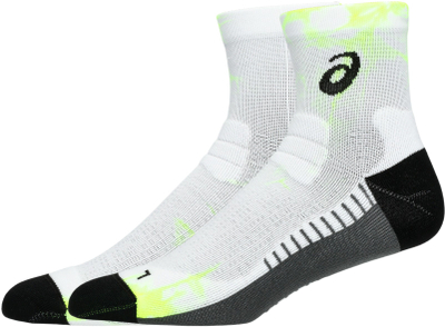 Çorape sportive Asics Performance Run Quarter, teknike për vrapim, fosforeshente