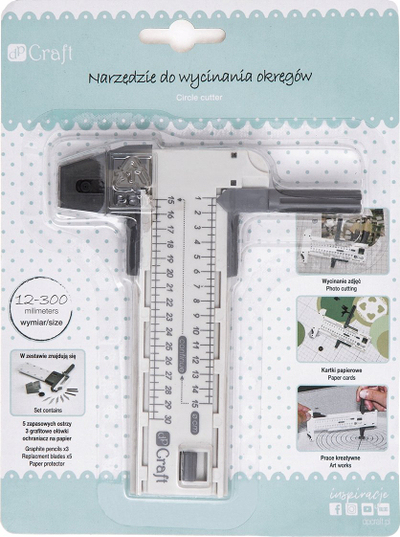 Mjet për prerje rrethash DP Craft JCNC-008, 12-300 mm, për letër, portokalli