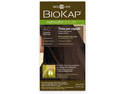 Боја за коса Biokap Nutricolor Delicato, 4.00 кафеава природна, 140 мл