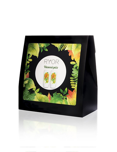 Set për kujdesin e flokëve Ryor- shampo bimore 200 ml & balsam rigjenerues 200 ml & peshqir 30 x 50 cm