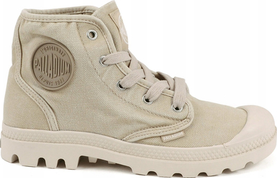 Çizme Palladium Pampa Hi për goca, kanavacë, taban EVA, bezhë