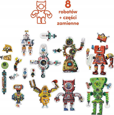 Eдукативно сложувалка Czuczu Creative Puzzle Robot Lab, 63 делови, шарена