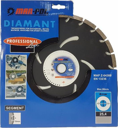 Disk prerës diamanti Mar-Pol, 350x25,4x10 mm