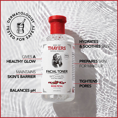 Toner për fytyrë Thayers Witch Hazel with Aloe Vera Rose Petal