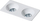 Spot tavanor i futur AZzardo Recessed Light, 2xGU10, 50W, i bardhë